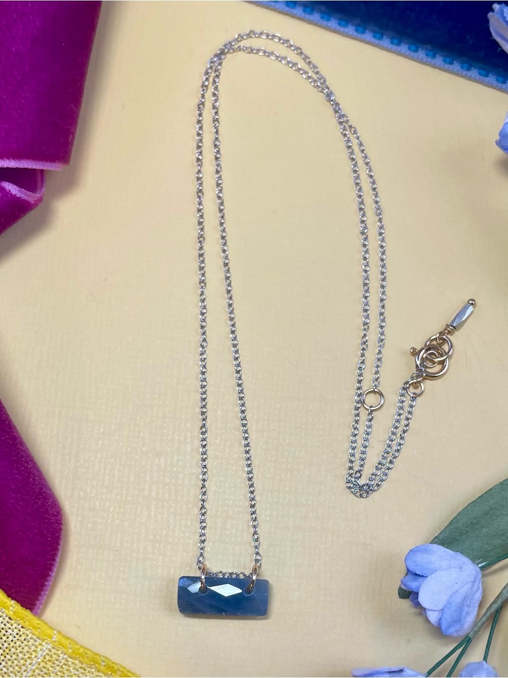 New! Tile Necklace Sterling Silver
